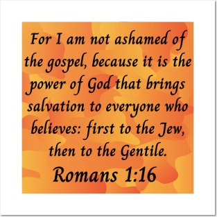 Bible Verse Romans 1:16 Posters and Art